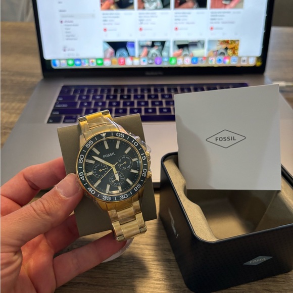 BRAND NEW Fossil Bannon Multifunction Gold-Tone Stainless Steel Watch - Picture 5 of 5